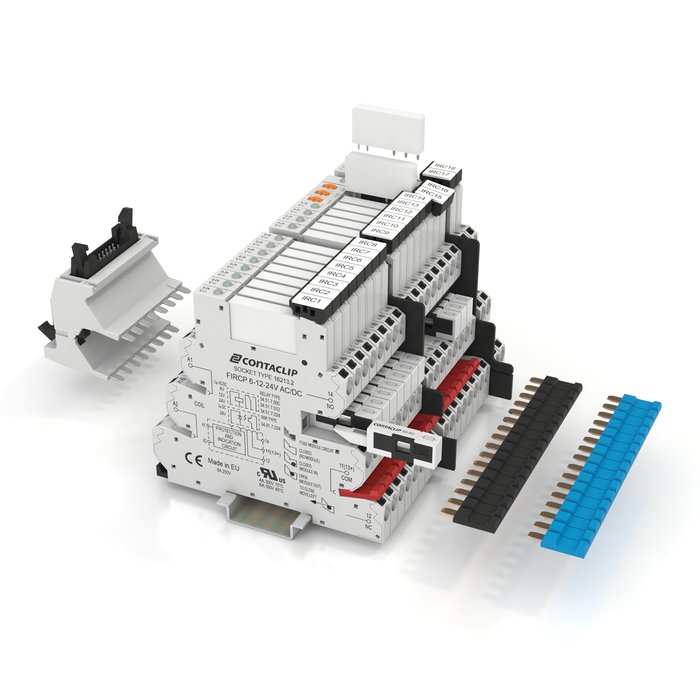 IRC – modular CONTA-CLIP relay coupler program in a 6.2 mm housing / DIN rail housing